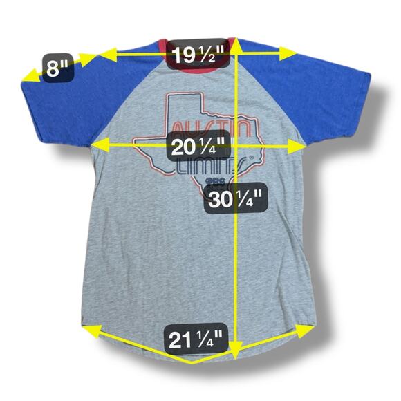 Palmer Cash Apparel Co Womens Austin City Limits ACL Gray Blue T-Shirt XL FITTED - Picture 5 of 5